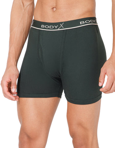 BodyX Men Solid Cotton Super combed Trunk-BX1106T-OLV-ASSORTED