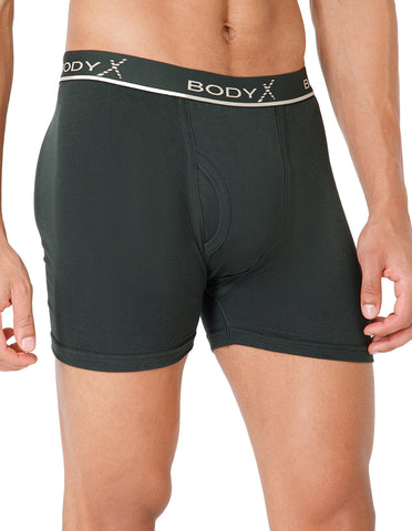 BodyX Men Solid Cotton Super combed Trunk-BX1106T-OLV-ASSORTED