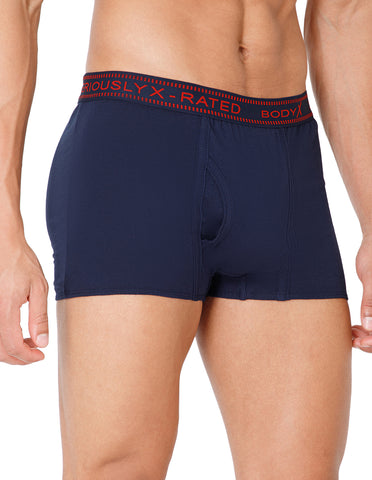 BodyX Men Solid Cotton Super combed Trunk-BX1115T-ABLUE-ASSORTED