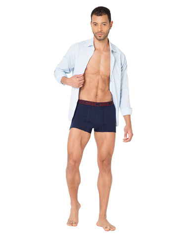 BodyX Men Solid Cotton Super combed Trunk-BX1115T-ABLUE-ASSORTED