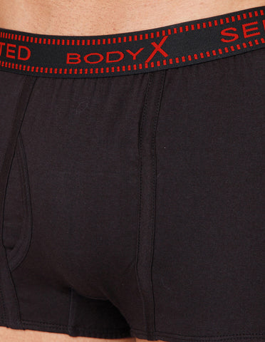 BodyX Men Solid Cotton Super combed Trunk-BX1115T-BLK-ASSORTED