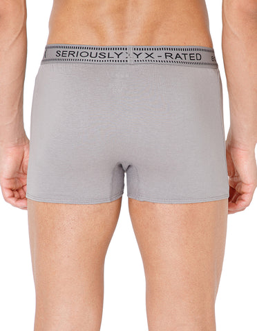 BodyX Men Solid Cotton Super combed Trunk-BX1115T-GRY-ASSORTED