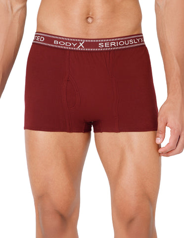 BodyX Men Solid Cotton Super combed Trunk-BX1115T-MARN-ASSORTED