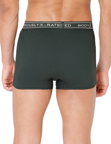BodyX Men Solid Cotton Super combed Trunk-BX1115T-OLV-ASSORTED