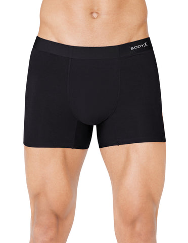 BodyX Men Solid Micro Modal Spandex Trunks-BX111T-BLK