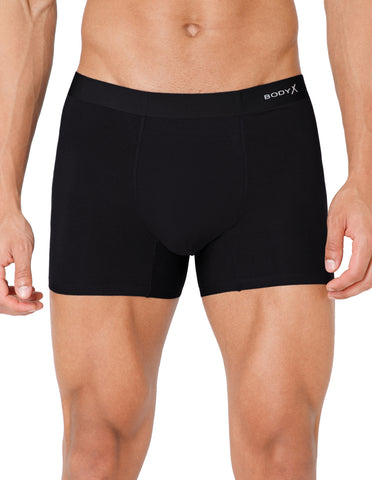 BodyX Men Solid Micro Modal Spandex Trunks-BX111T-BLK-ASSORTED