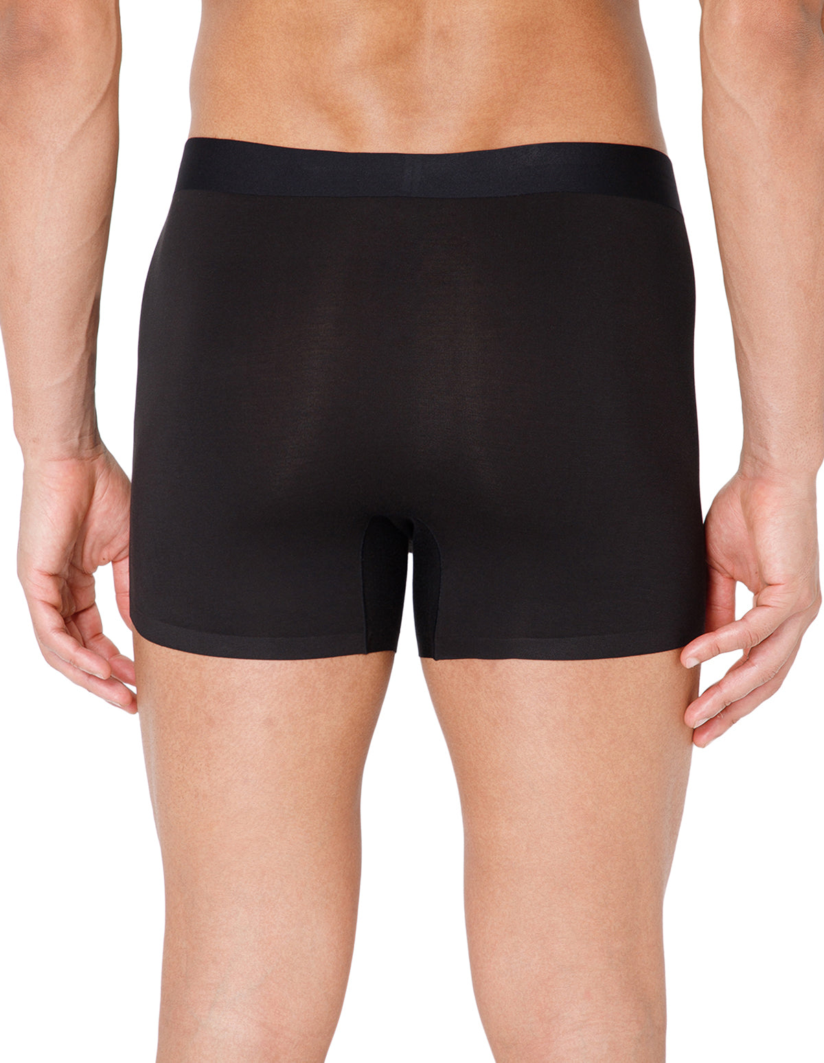 BodyX Men Solid Micro Modal Spandex Trunks-BX111T-BLK