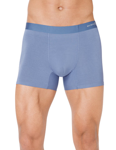 BodyX Men Solid Micro Modal Spandex Trunks-BX111T-BLUE