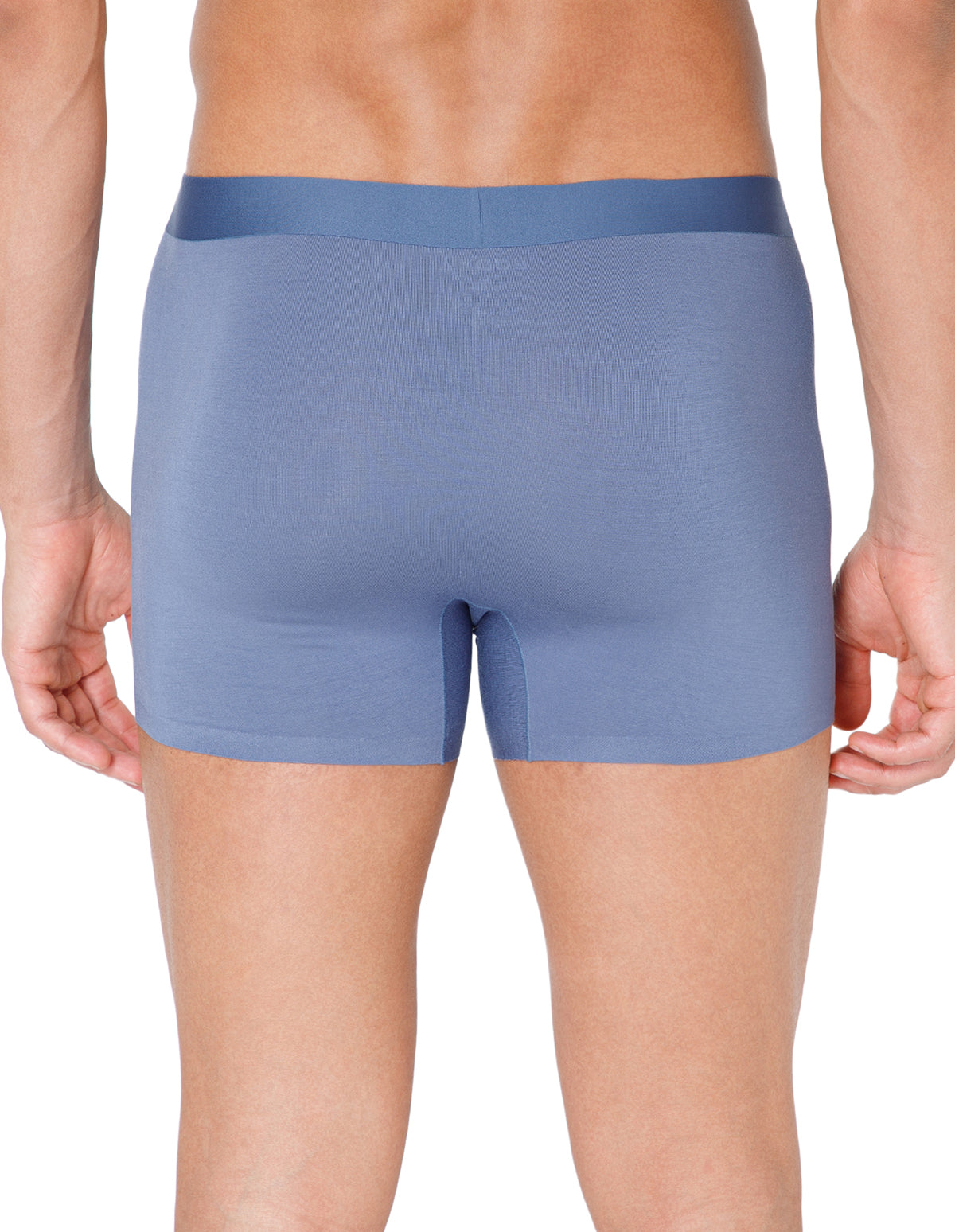 BodyX Men Solid Micro Modal Spandex Trunks-BX111T-BLUE