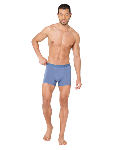 BodyX Men Solid Micro Modal Spandex Trunks-BX111T-BLUE-ASSORTED