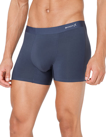 BodyX Men Solid Micro Modal Spandex Trunks-BX111T-GRY-ASSORTED