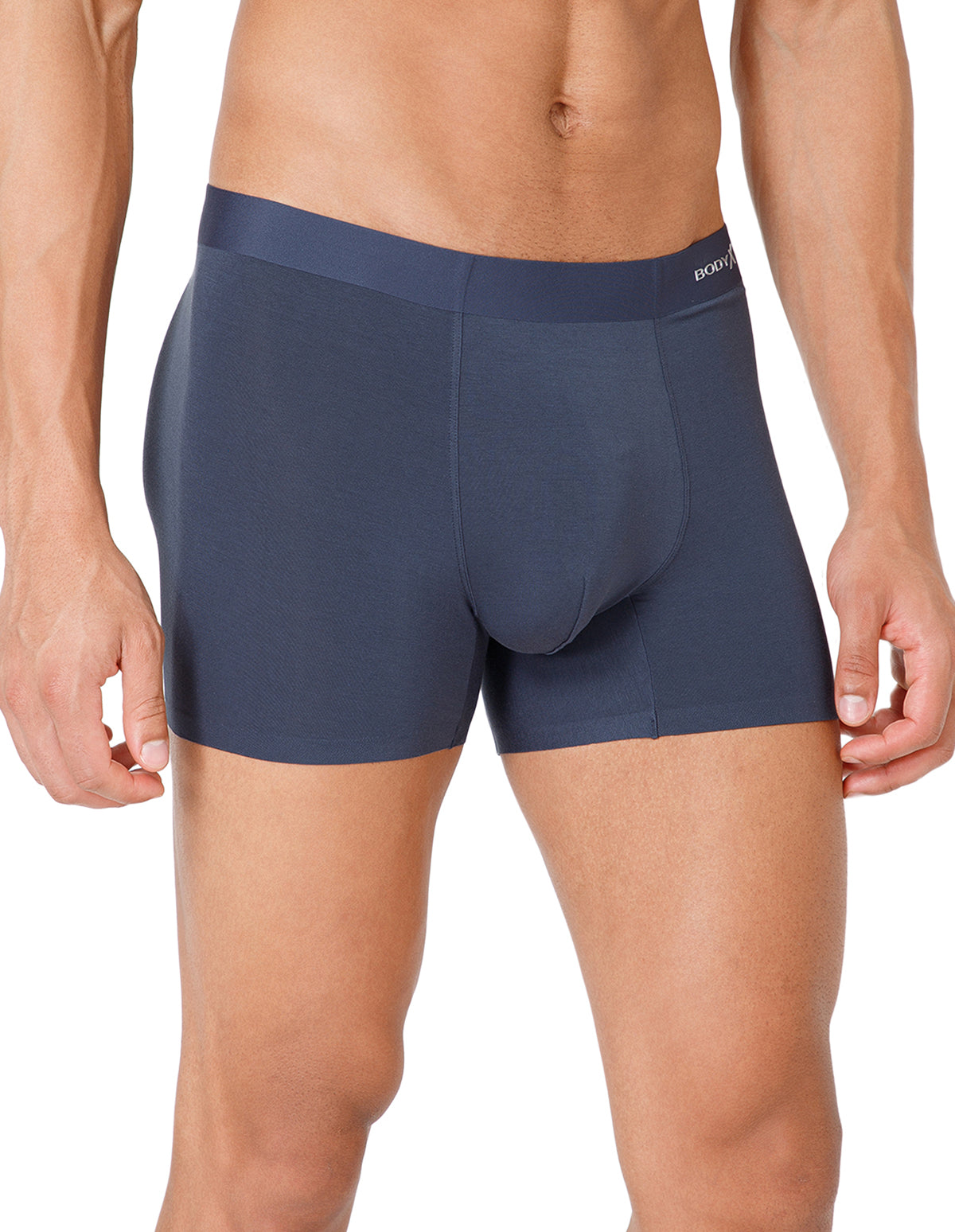 BodyX Men Solid Micro Modal Spandex Trunks-BX111T-GRY