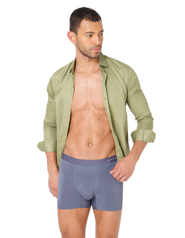 BodyX Men Solid Micro Modal Spandex Trunks-BX111T-TAUPE-ASSORTED
