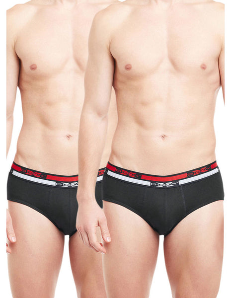 Body X Solid Briefs-Pack of 2-BX12B-Black