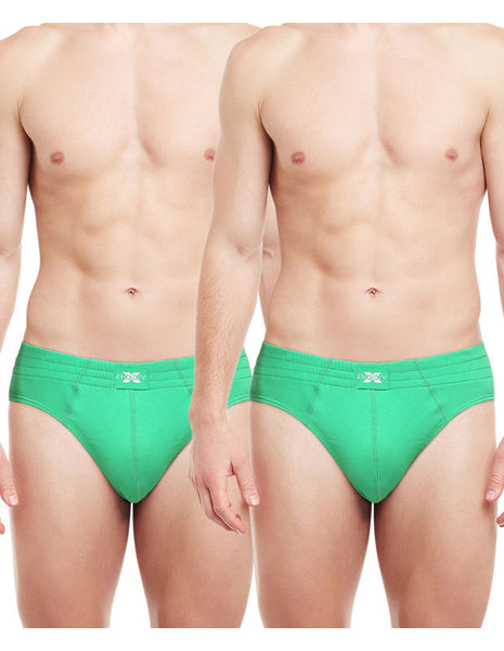 Body X Solid Briefs-Pack of 2-BX13B-Green