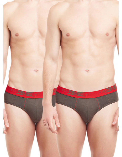 Body X Solid Briefs-Pack of 2-BX16B-Coffee Brown