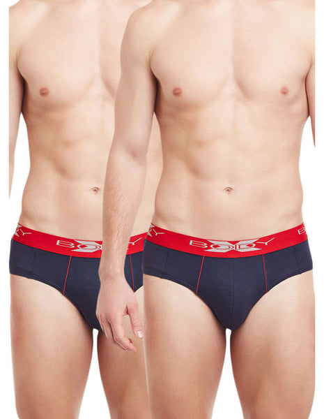 Body X Solid Briefs-Pack of 2-BX16B-Navy