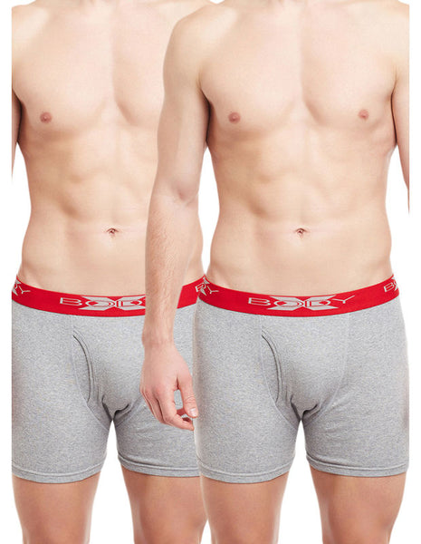 Body X Solid Trunks-Pack of 2-BX18T-Grey Melange