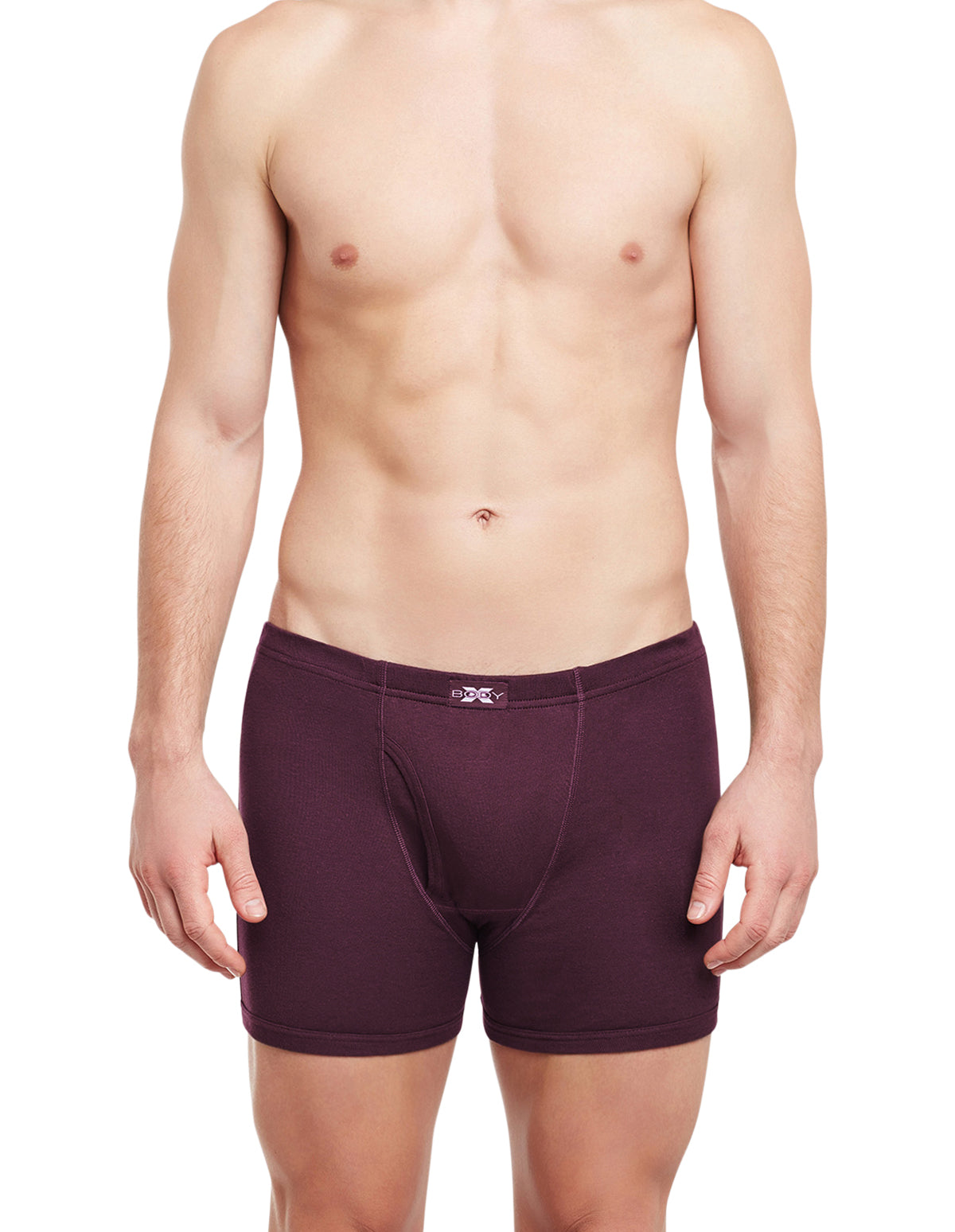 BodyX Solid Trunks-Pack of 2-BX19T-BurgundyTeal