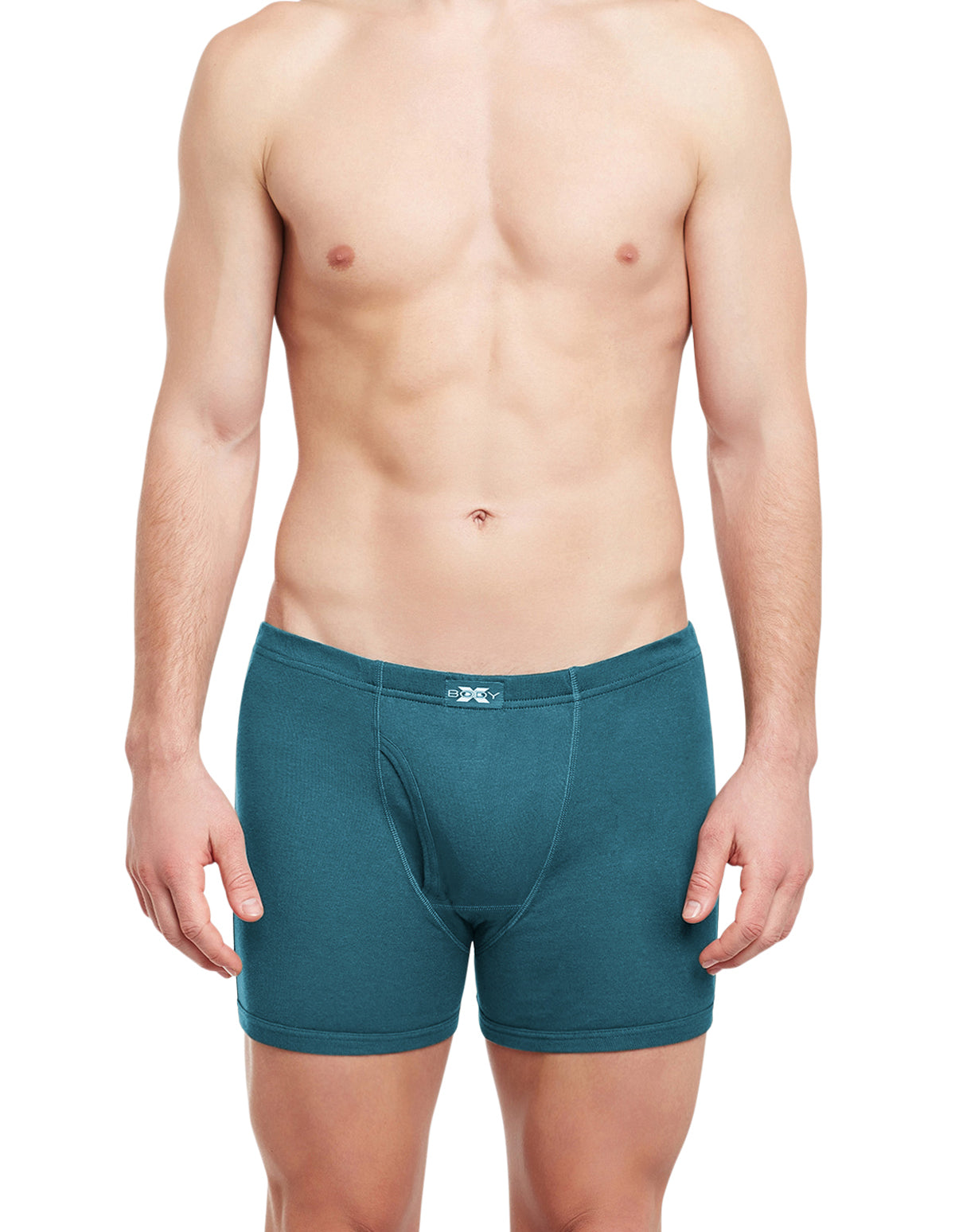 BodyX Solid Trunks-Pack of 2-BX19T-BurgundyTeal