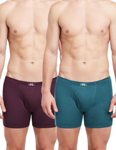 Body X Solid Trunks-Pack of 2-BX19T-BurgundyTeal