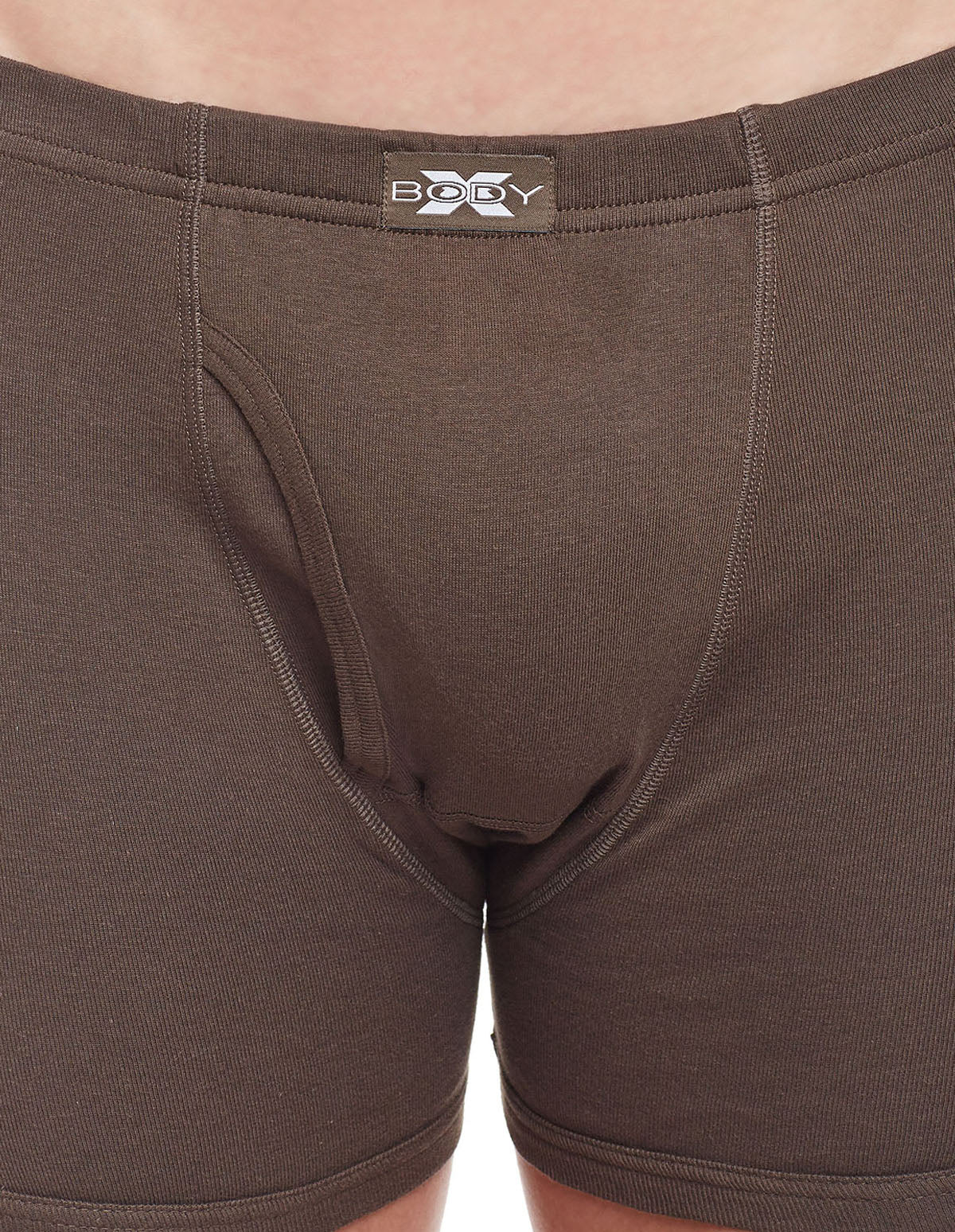 BodyX Solid Trunks-Pack of 2-BX19T-Coffee Brown