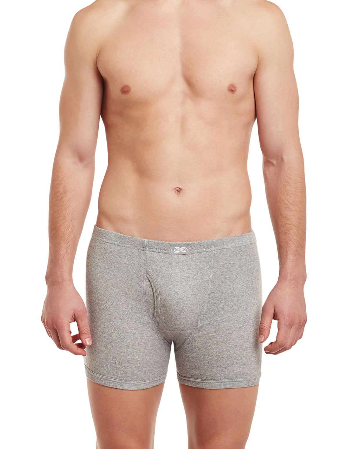 BodyX Solid Trunks-Pack of 2-BX19T-Grey Melange