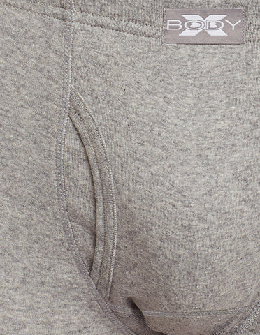 BodyX Solid Trunks-Pack of 2-BX19T-Grey Melange