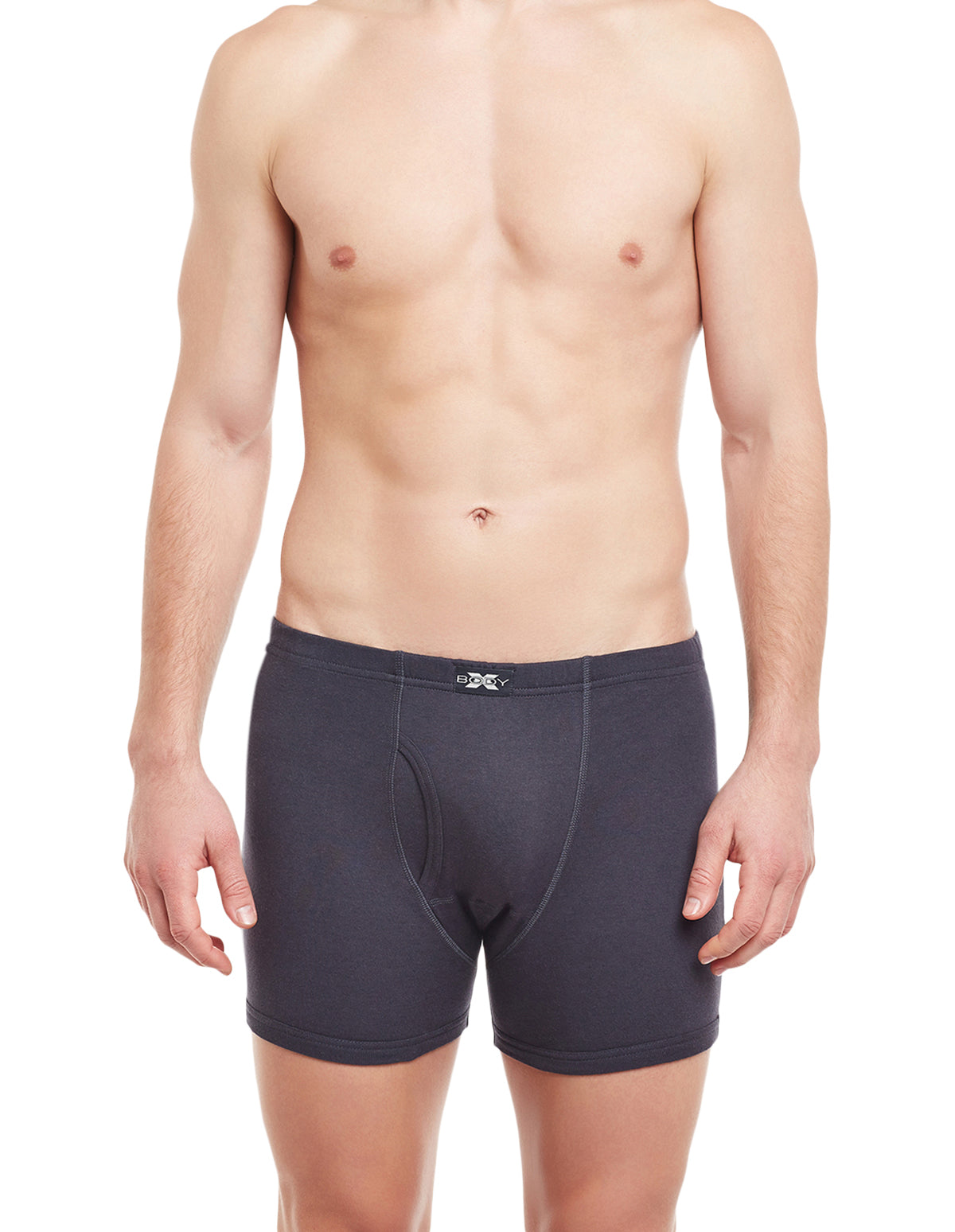BodyX Solid Trunks-Pack of 2-BX19T-Steel Grey