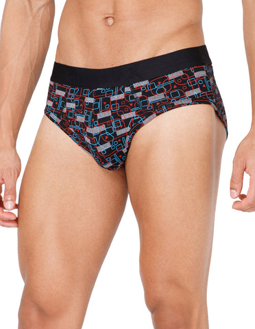 BodyX Men Printed Brief-BX201B-P5-ASSORTED