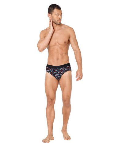 BodyX Men Printed Brief-BX201B-P5-ASSORTED