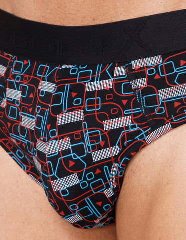 BodyX Men Printed Brief-BX201B-P5-ASSORTED