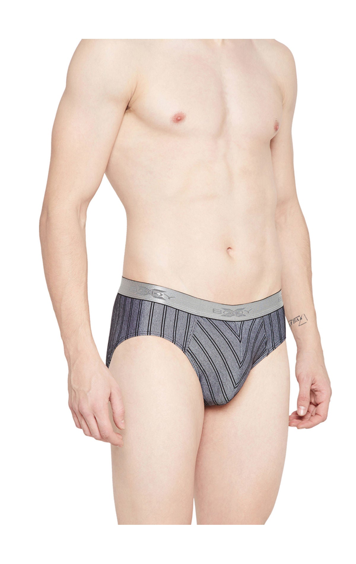 BodyX Striped Briefs-BX27B-Black