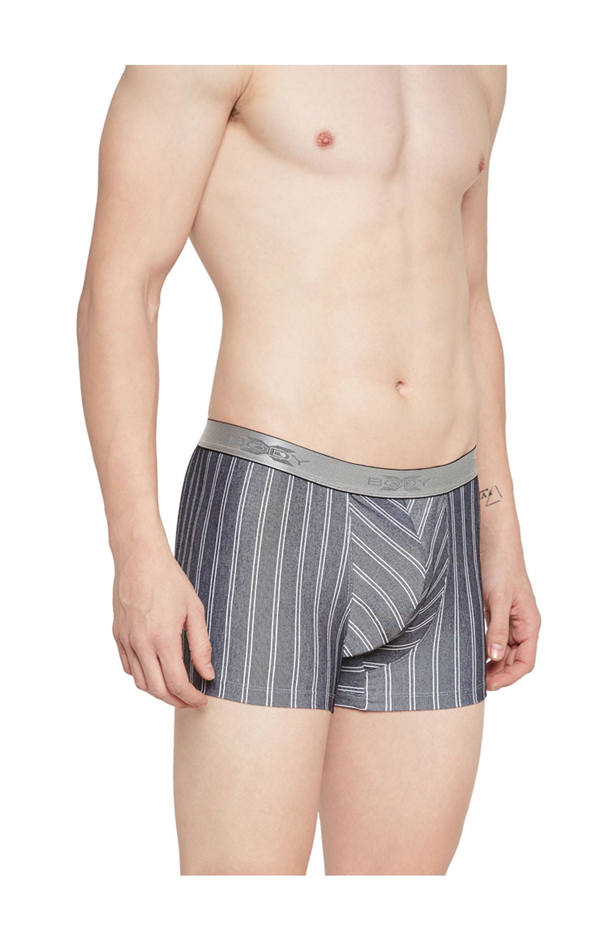 BodyX Striped Trunks-BX27T-White