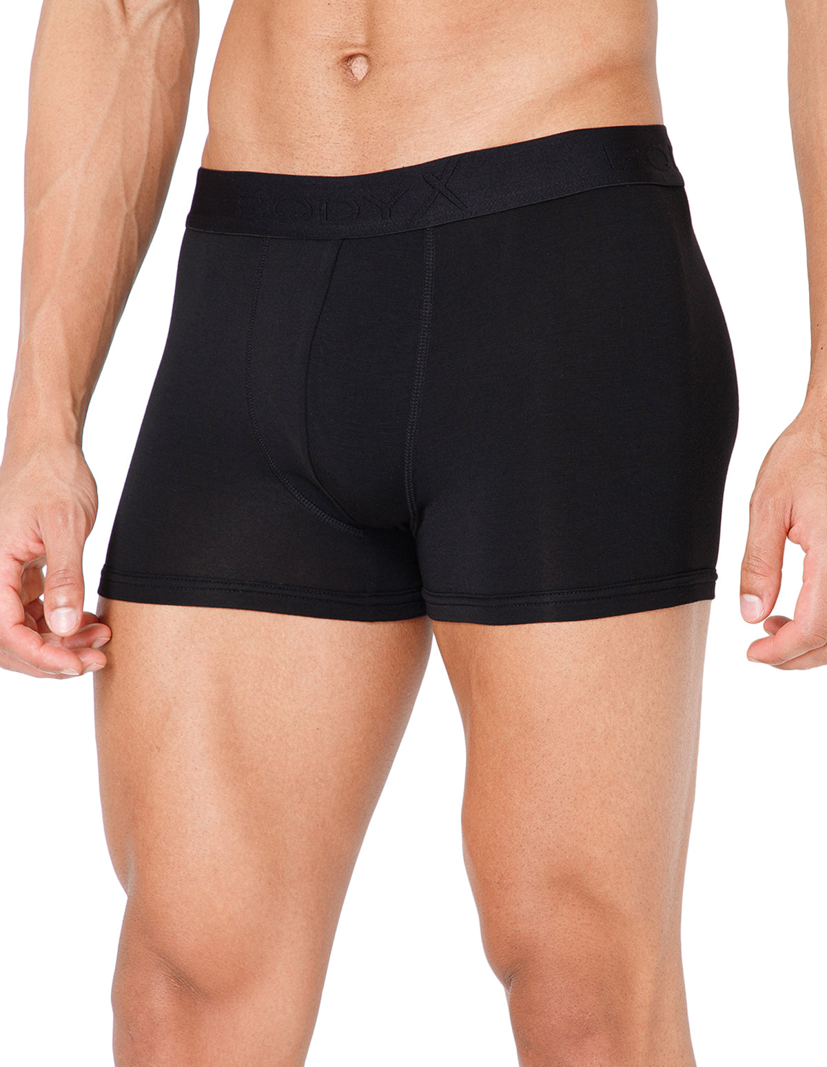 BodyX Men Solid Micro Modal Trunk-BX301T-BLACK