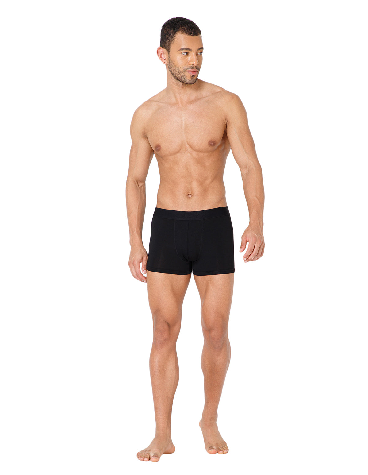 BodyX Men Solid Micro Modal Trunk-BX301T-BLACK