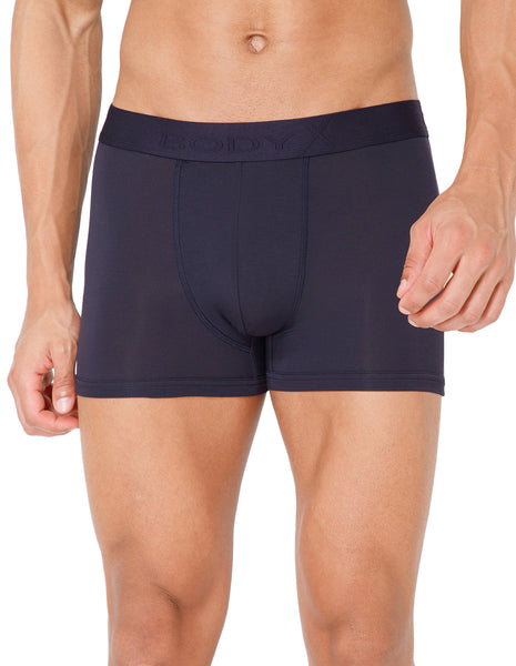 BodyX Men Solid Micro Modal Trunk-BX301T-NAVY