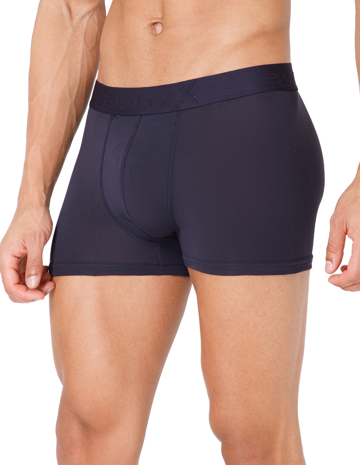 BodyX Men Solid Micro Modal Trunk-BX301T-NAVY