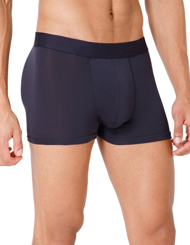 BodyX Men Printed Micro Modal Trunk-BX301T-NAVY