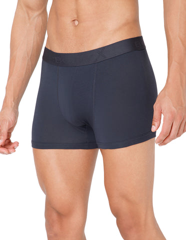 BodyX Men Printed Micro Modal Trunk-BX301T-STEEL GREY