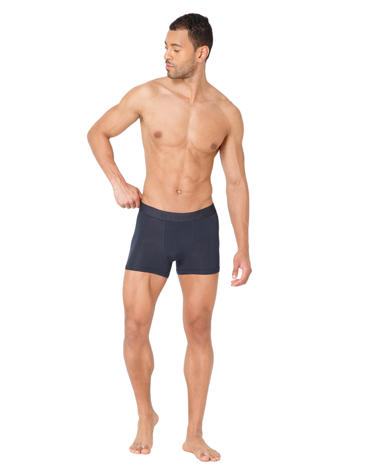 BodyX Men Solid Micro Modal Trunk-BX301T-STEEL GREY