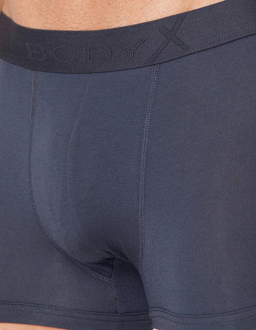 BodyX Men Printed Micro Modal Trunk-BX301T-STEEL GREY
