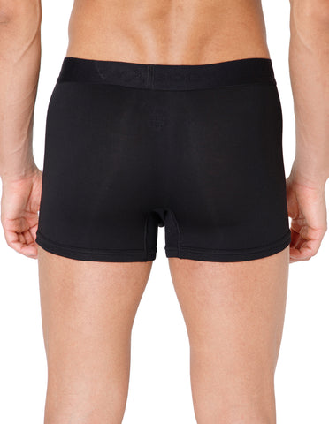 BodyX Men Solid Micro Modal Rib Trunks-BX303T-BLK-ASSORTED