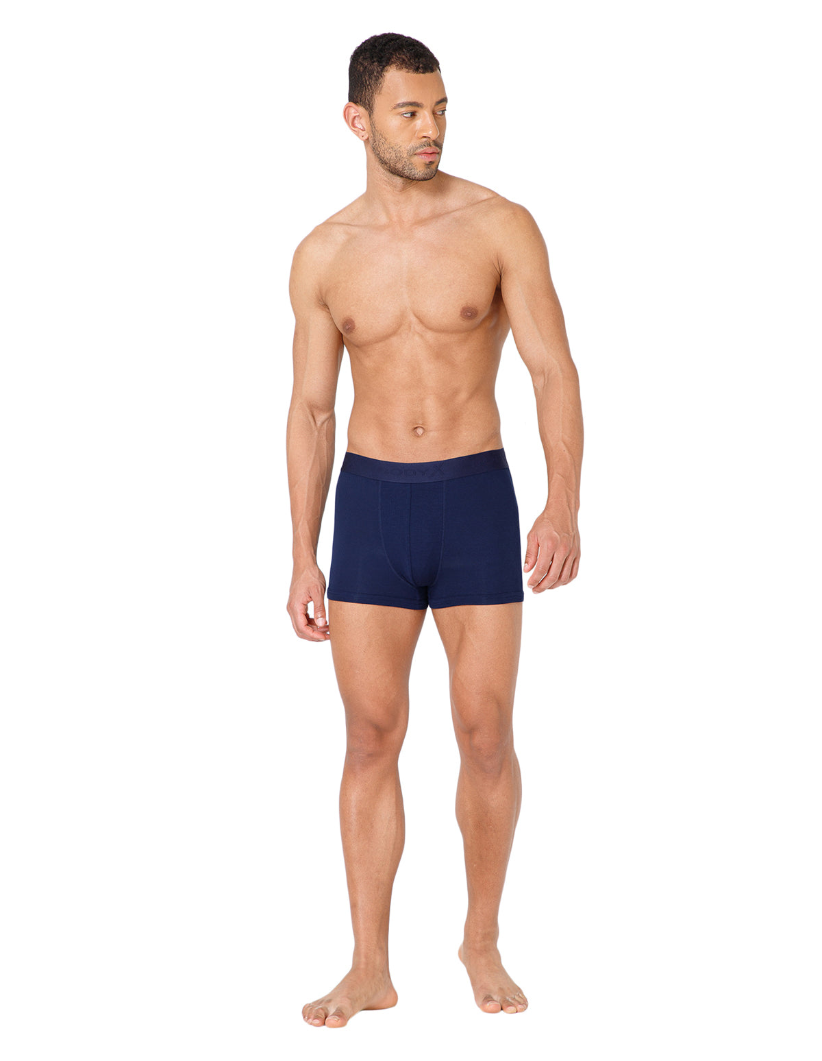 BodyX Men Solid Micro Modal Rib Trunks-BX303T-NVY