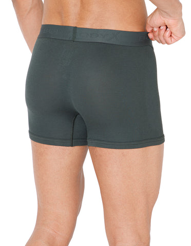BodyX Men Solid Micro Modal Rib Trunks-BX303T-OLIVE-ASSORTED