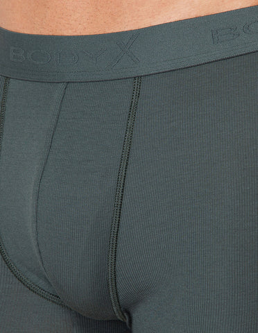 BodyX Men Solid Micro Modal Rib Trunks-BX303T-OLIVE-ASSORTED
