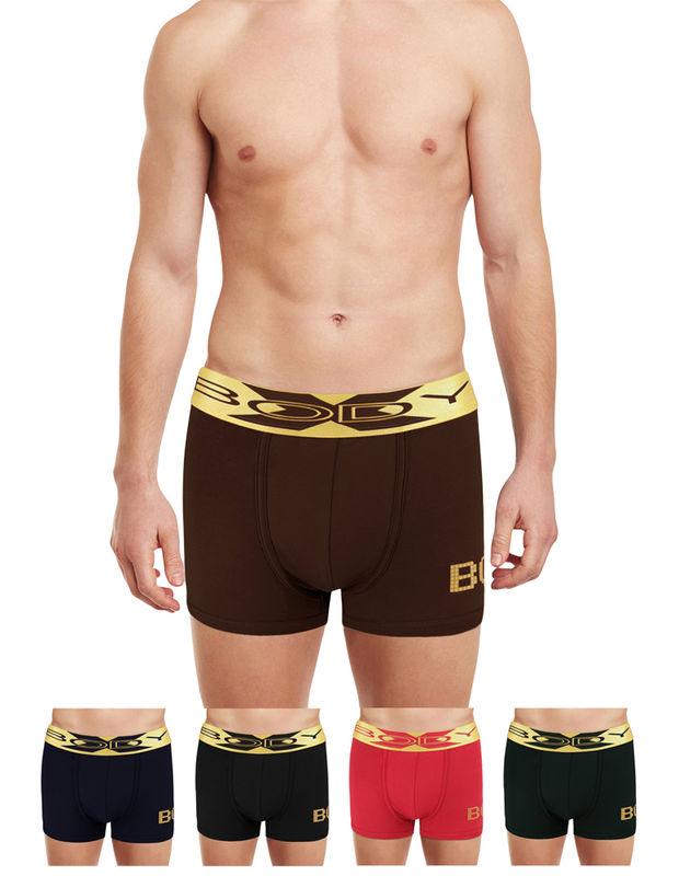 Body X Elaganza Solid Trunks Pack of 5 -BX36T-Assorted