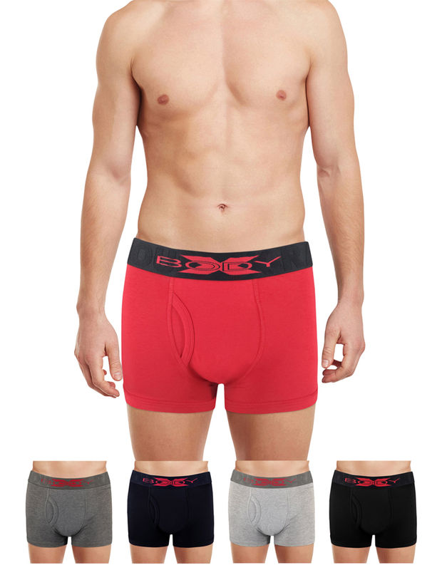 Body X Elaganza Solid Trunks Pack of 5 -BX40T-Assorted