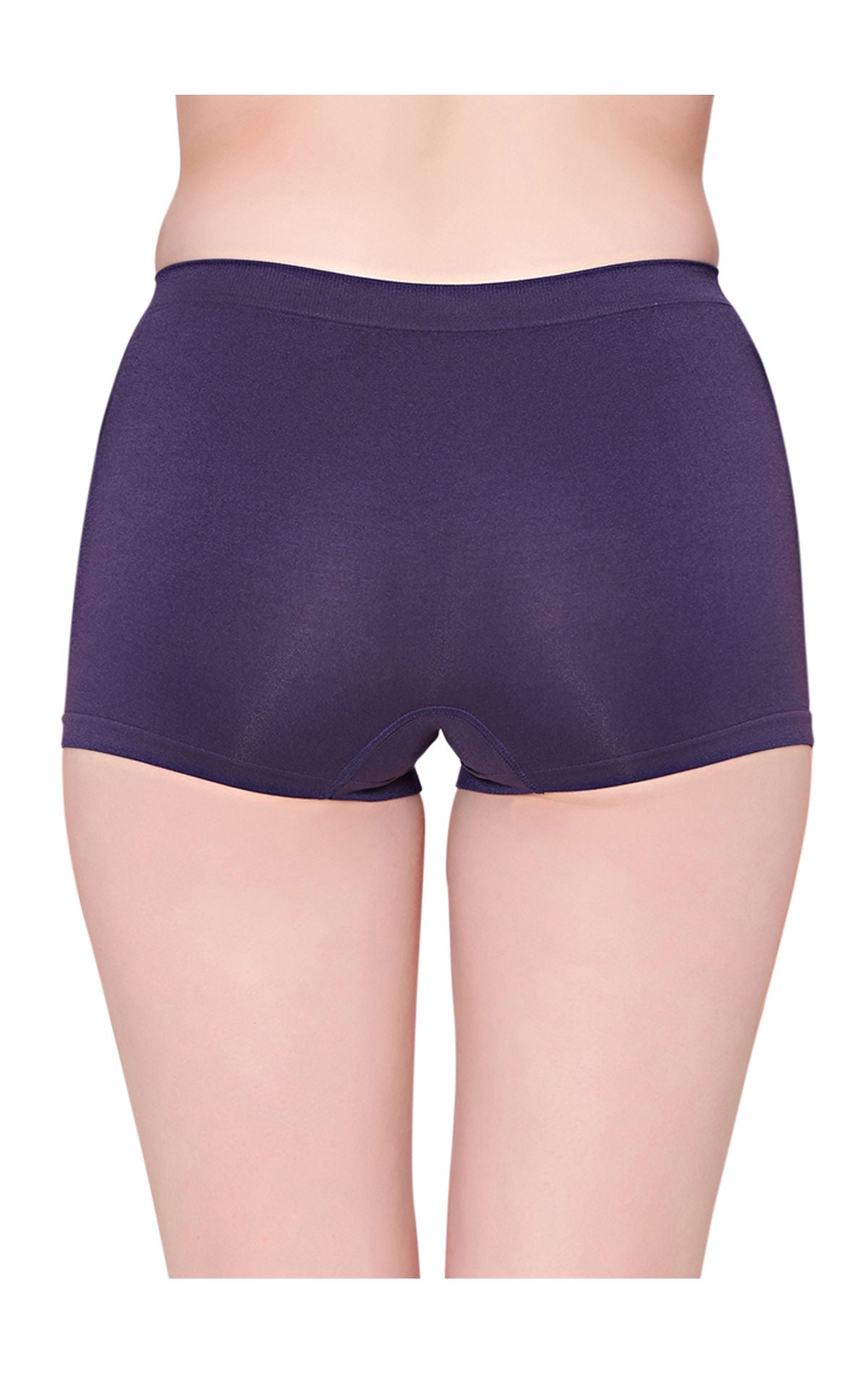 BodyX womens microfiber spandex navy solid seamless premium boyshorts BX501-pack of 1