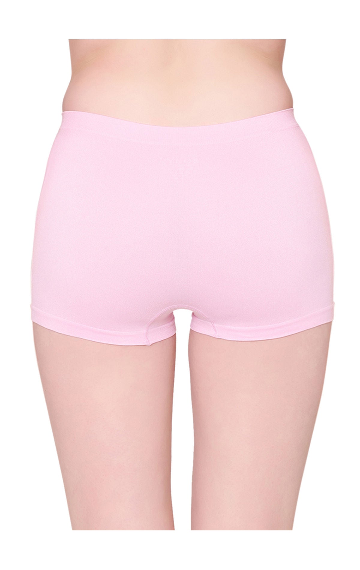 BodyX womens microfiber spandex pink solid seamless premium boyshorts BX501-pack of 1